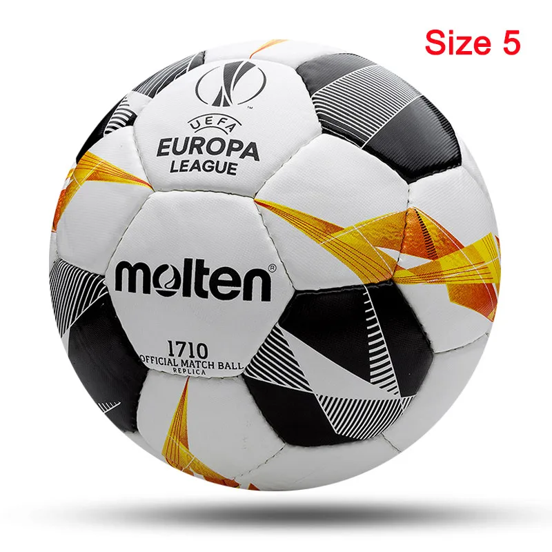 F5U1710-G9 Size 5 Расплавленный футбольный мяч Официальный Размер 4 размер 5 футбольный мяч командная спортивная тренировочная футбольная лига Мячи futbol bola - Цвет: F5U1710-G9 Size 5