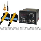 Деревянная горелка с регулируемой температурой, 60 Вт, пирографическая авторучка, горящая машина, набор инструментов для рукоделия, с сварочной проволокой, 110 В220 В