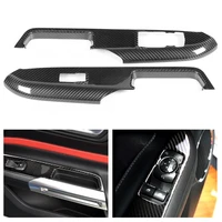 car left and right carbon fiber door switch panels covers fits for ford mustang 2014 2015 2016 2017 2018 all model