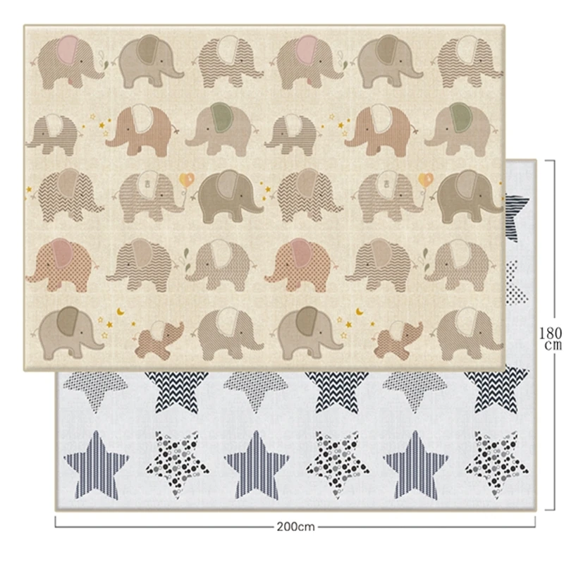 Детский игровой коврик ковер с двухсторонней печатью 200*180*1 см | Мать и ребенок