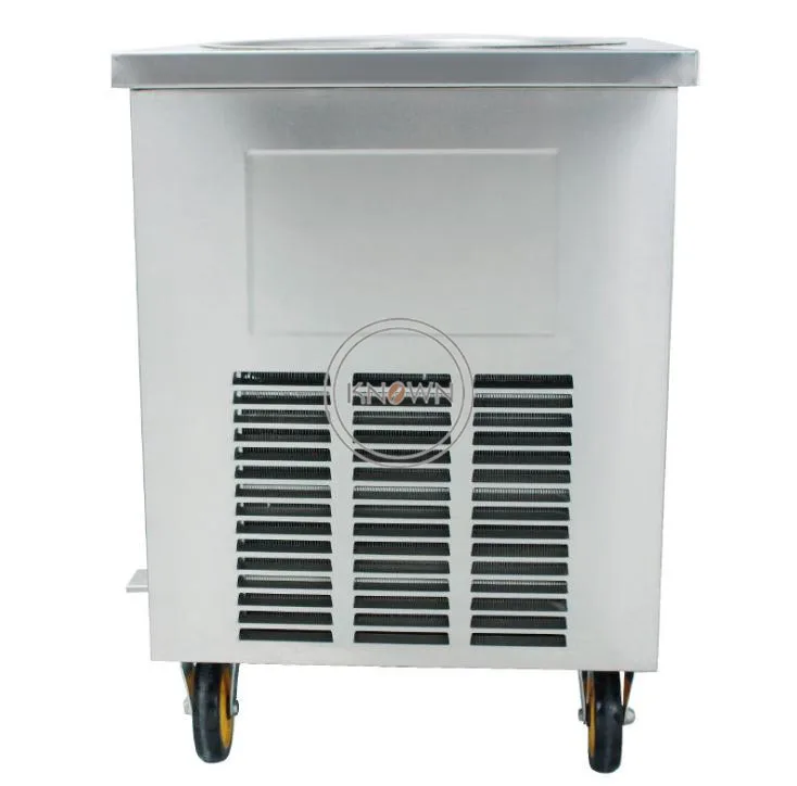 Тайская двойная сковорода для жареного мороженого с двойной сковородой машина в