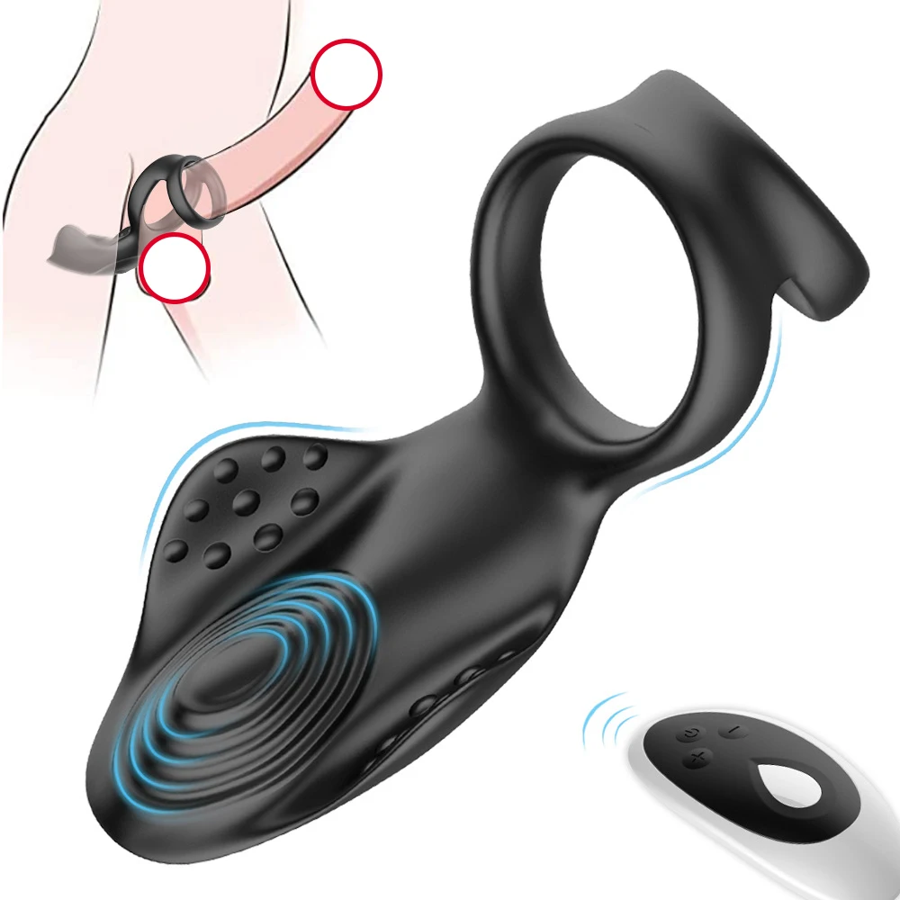

Upgrade Cock Vibrating Dual Ring with 10 Modes for Perineum Clit Stimulation Massager Enhance Couples Pleasure Toys & Games