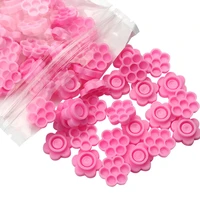 100pcs disposable lash extension glue holder ring eyelash adhesive glue tattoo pigment container ink pallet holder ring