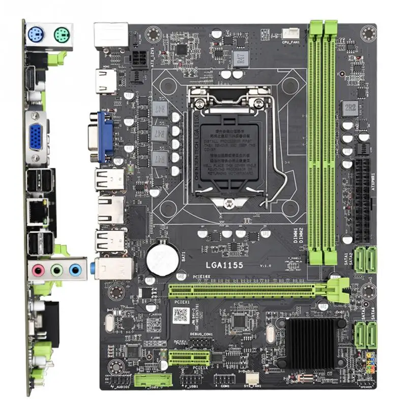 Материнская плата H61 LGA 1155 M ATX 32G 2 DDR3 PCI-Express X1 VGA HDMI для Intel Xeon i7 i5 i3