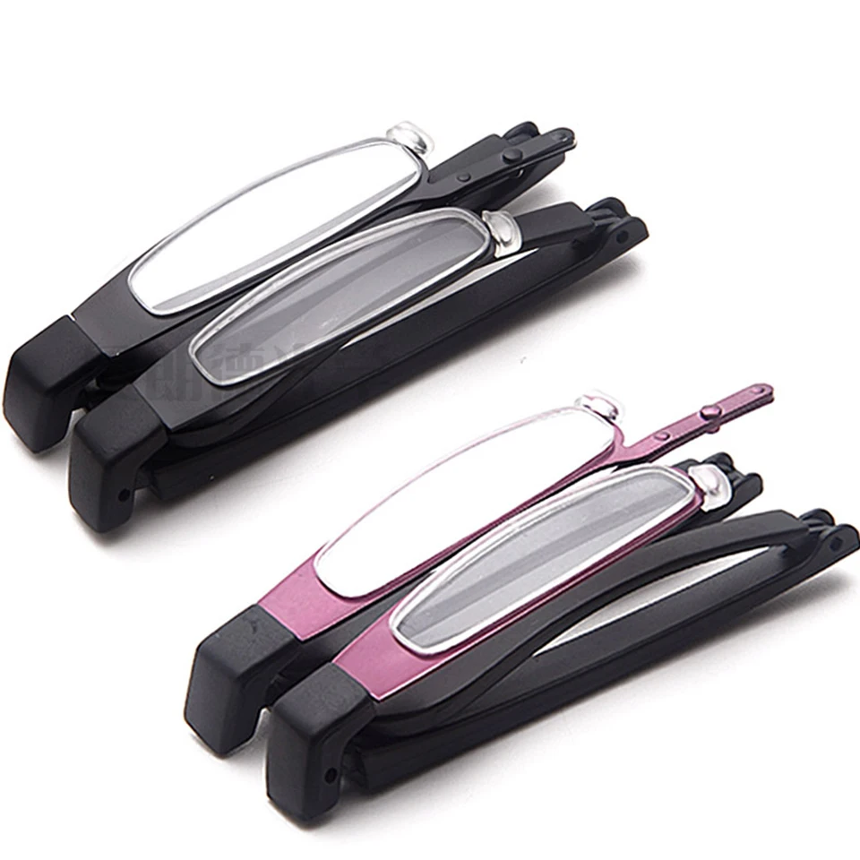 Ультралегкие складные очки для чтения с металлической оправой портативные