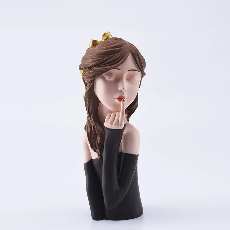 

Nordic Creative Lovely Girl Resin Ornament Study Decoration Model Guest Room Home Furnishings Decor Nordic