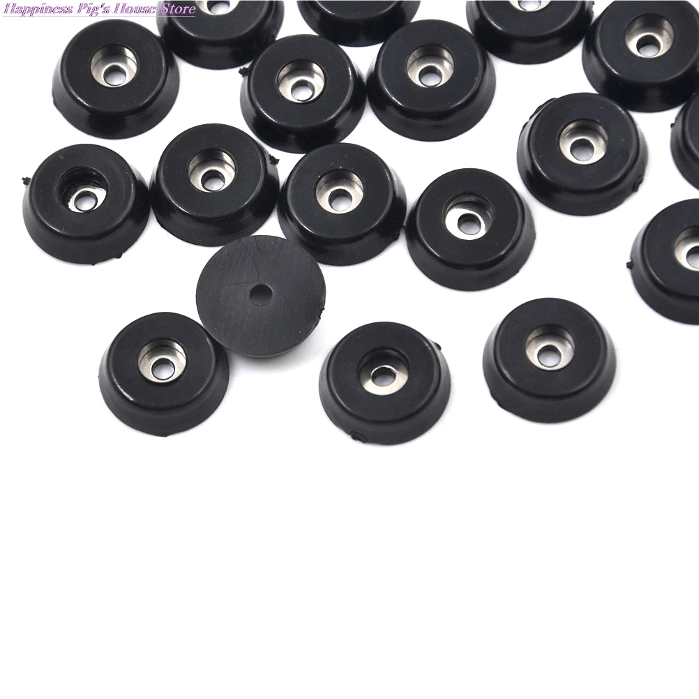 

20pcs 18x15x5mm Black Rubber Table Chair Leg Pads Floor Protector Furniture Feet Non-slip Pads