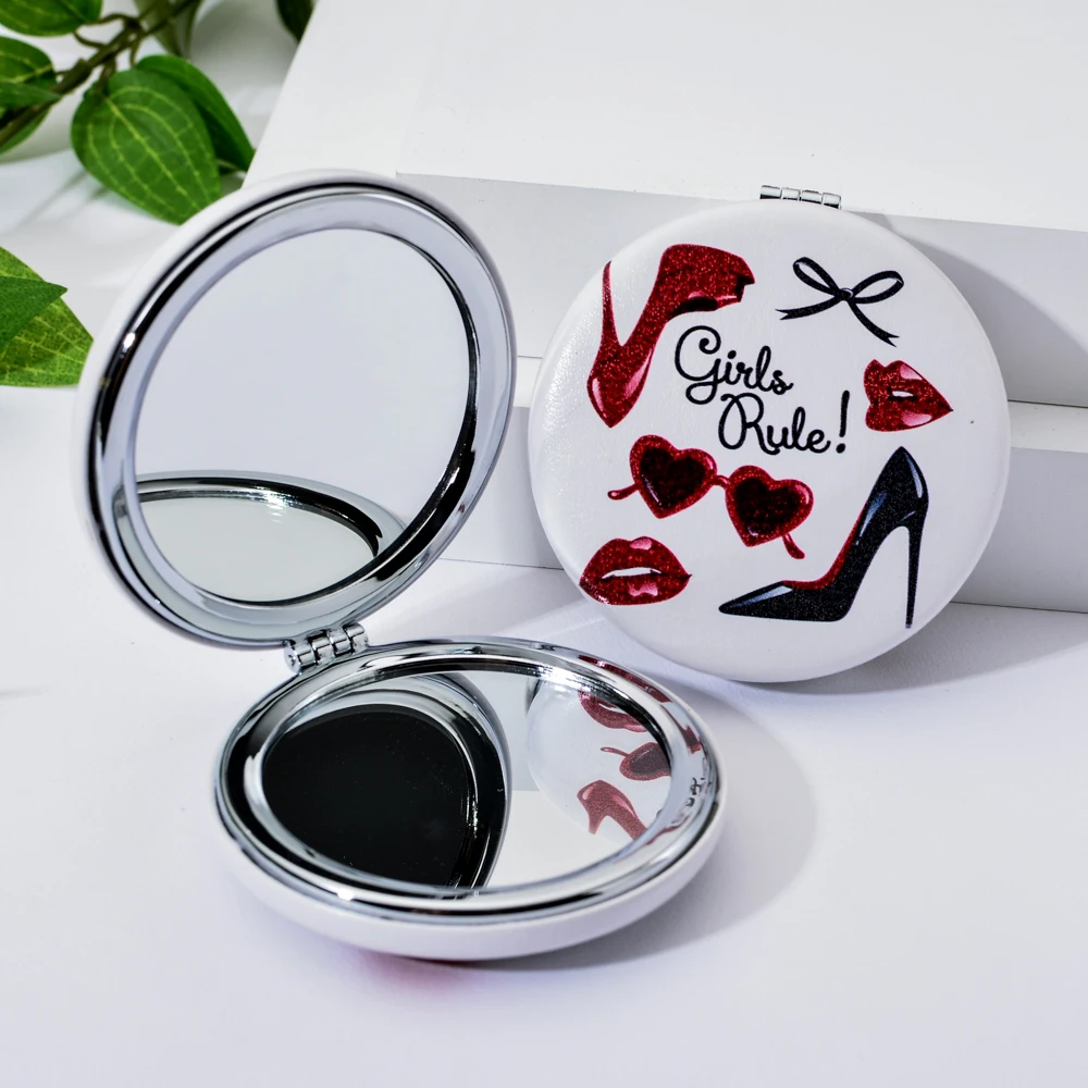 Vicney/Новинка портативное зеркало для макияжа с карманами двухсторонняя модная