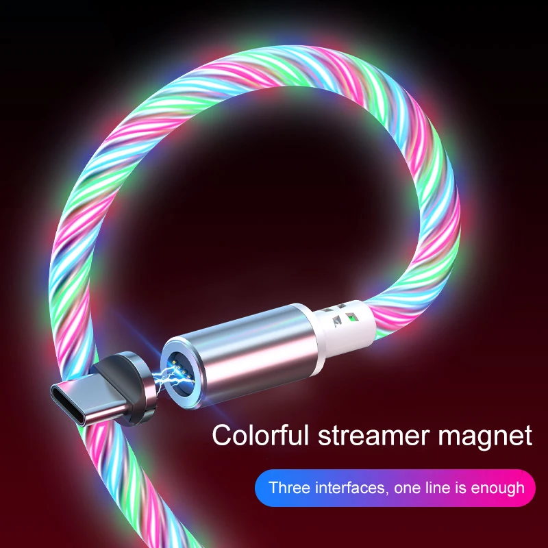 Кабель зарядный Магнитный со светодиодной подсветкой Micro USB 1 м | Мобильные