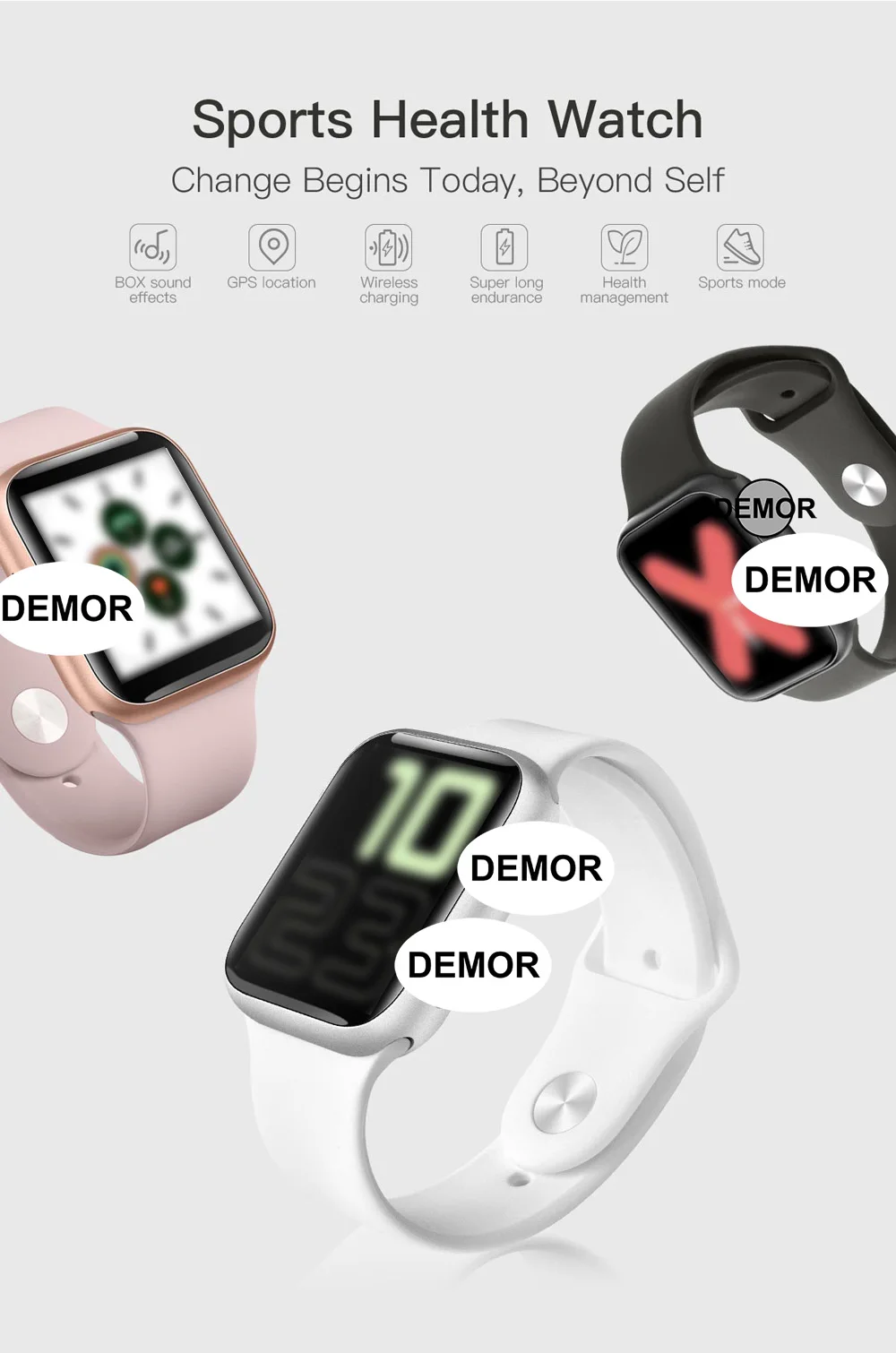 DEMOR IWO 11 gps умные часы серии 5 44 мм монитор сердечного ритма MTK2503 спортивные умные часы для Apple iOS 9 iPhone 10 X Android телефон