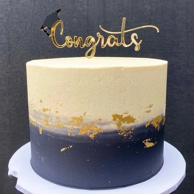 

2021 Graduation Season Acrylic Cake Topper Black Bachelor Hat Baked Cake Topper To Celebrate Graduation Cake Decoration Supplies