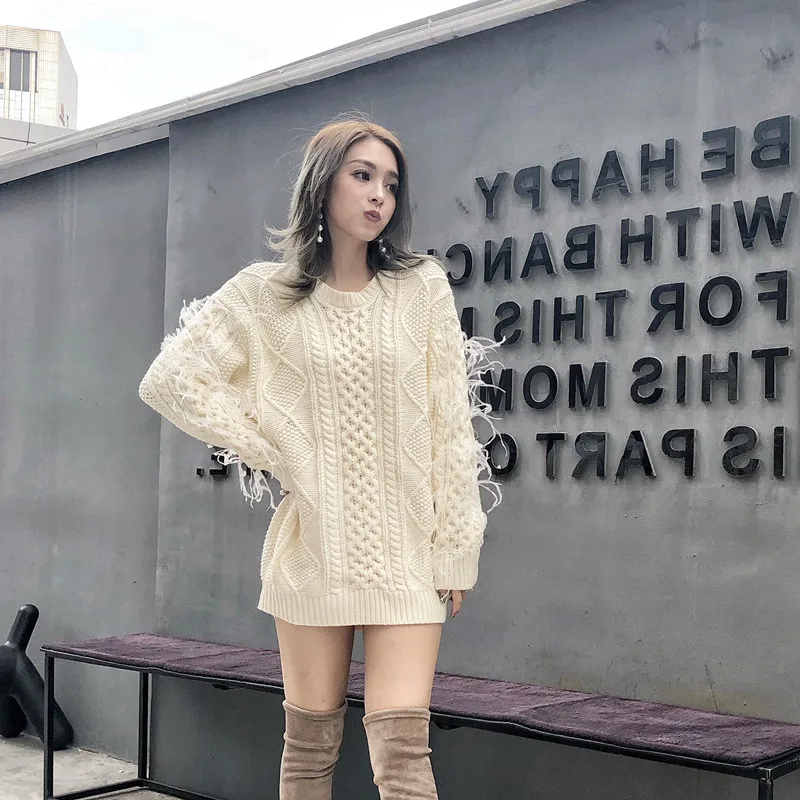 Зимние женские свитера новинка 2019 модные одноцветные шерстяные свитшоты Женский
