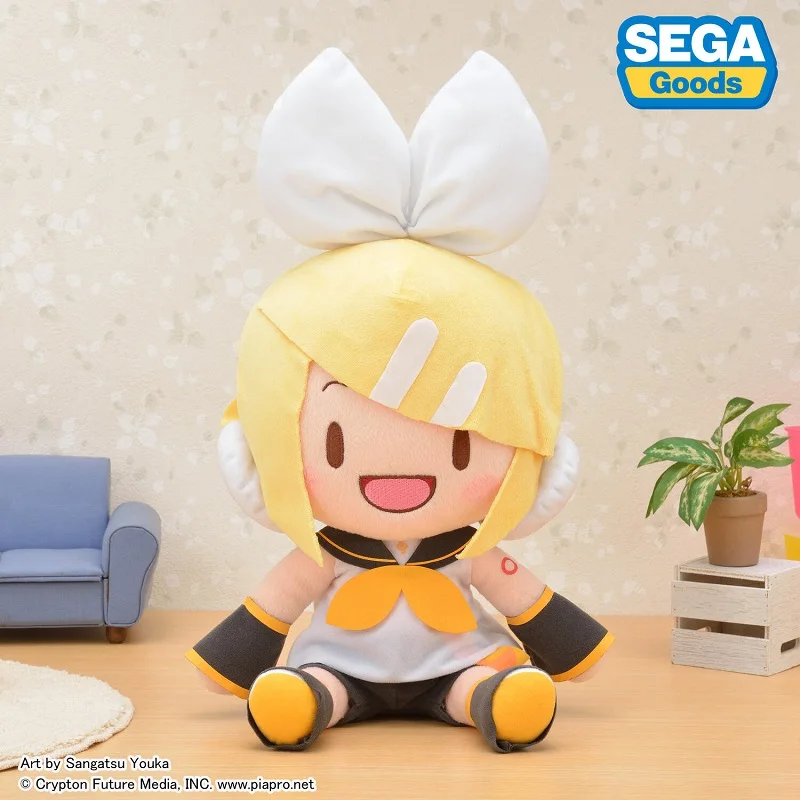 Juguetes de peluche de Anime SEGA Original Hatsune Miku, Kawaii, Vocaloid, Kagamine Len, Kagamine Rin, 34-38Cm, regalos de colecci&oacute;n-2