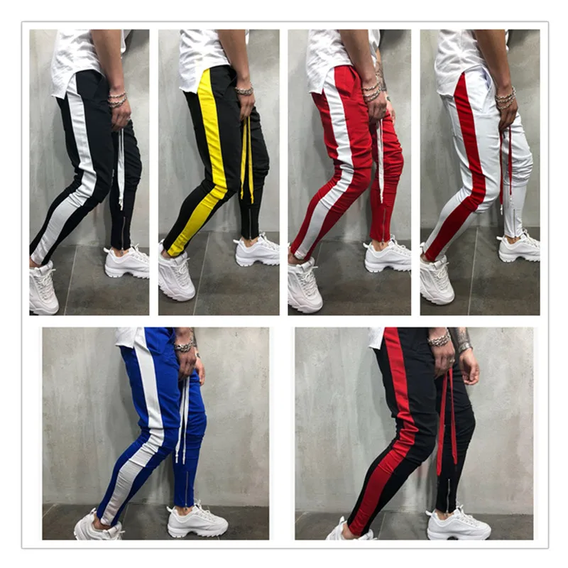 2019 модные уличные спортивные штаны для бега повседневные мужчин черные и белые
