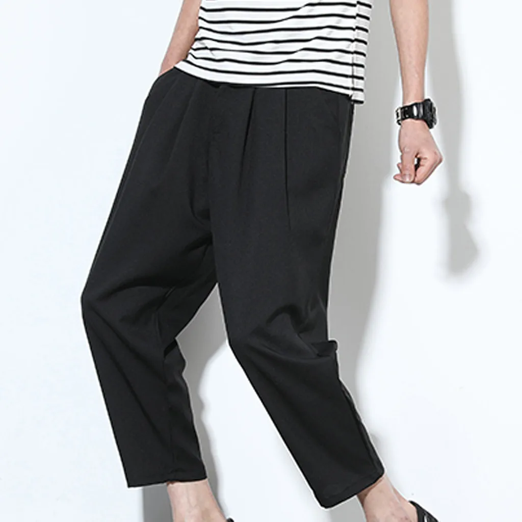 Мужские широкие брюки лето 2020 горячая распродажа мужские хлопковые льняные