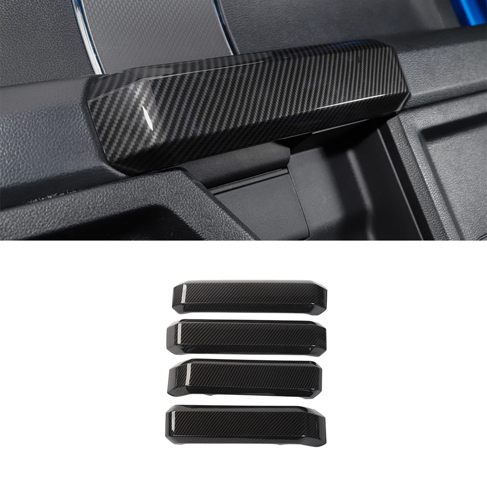 

Внутренняя дверная ручка автомобиля, декоративная отделка для Ford F-150 2015 2016 2017 2018 2019 2020, аксессуары для интерьера из АБС-углеродного волокна