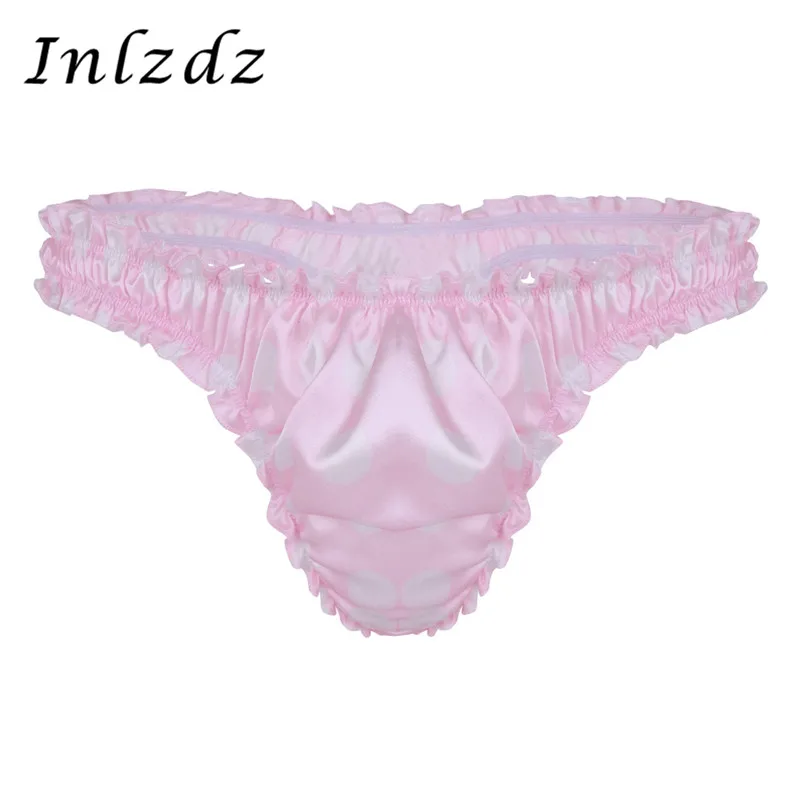 Мужское сексуальное нижнее белье шелковые трусики-бикини атласные трусики в