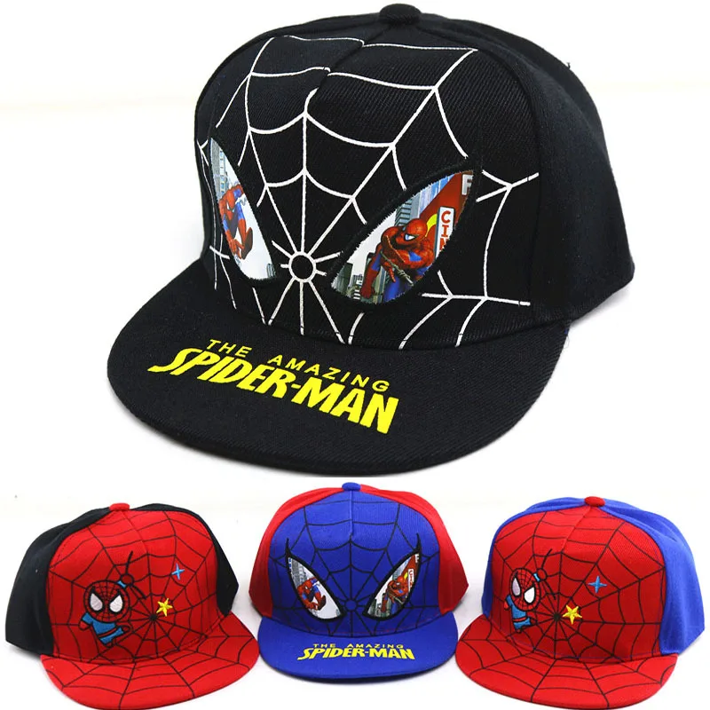 

Disney 2021 new children's cartoon hat boys and girls sunshade baseball cap hip hop sun hat Marvel Comics series baby hat
