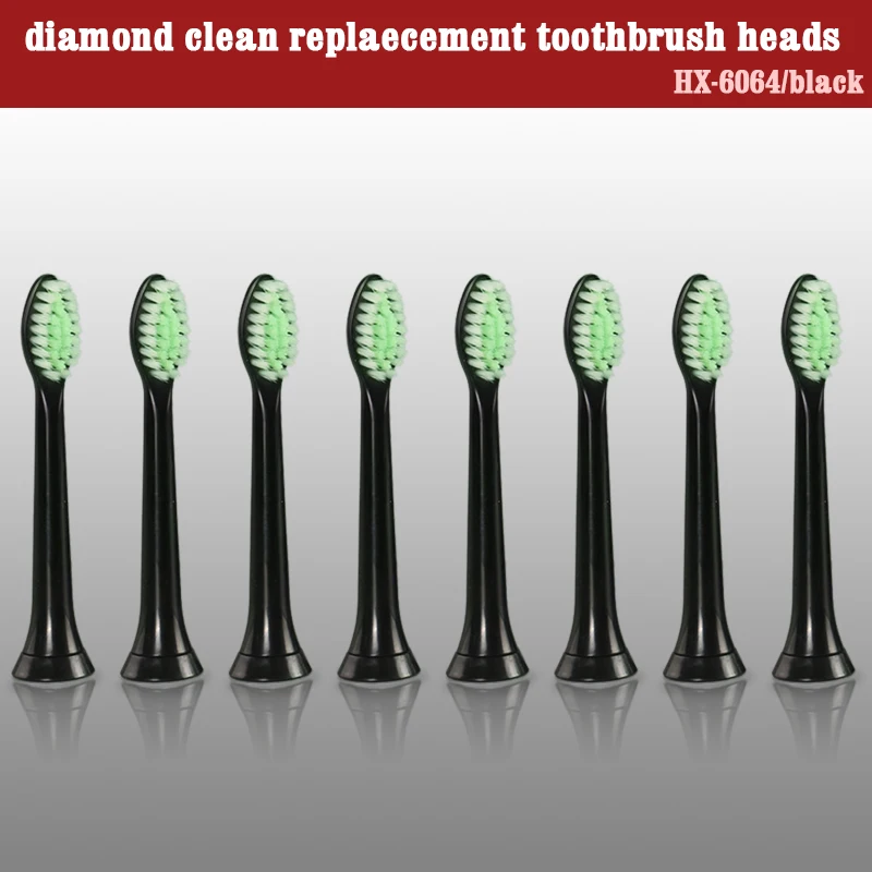 6064(black)-8 Съемные насадки для зубной щетки для philips sonicare Электрическая зубная щетка насадки зубных щеток для алмазной чистки 5 - Цвет: 6064(black)-8