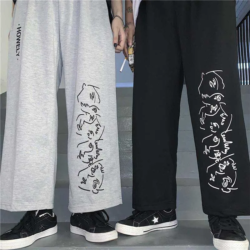 

NiceMix harajuku Spring Sweatpants Women Pants Fashion Big Size Loose Baggy Joggers Track Pants Hip Hop Harem Trousers Wide Leg