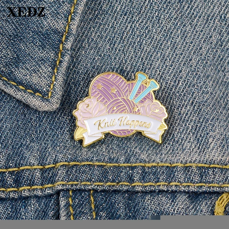 XEDZ элегантная женская цветочная пряжа с шариком ювелирные изделия булавка для