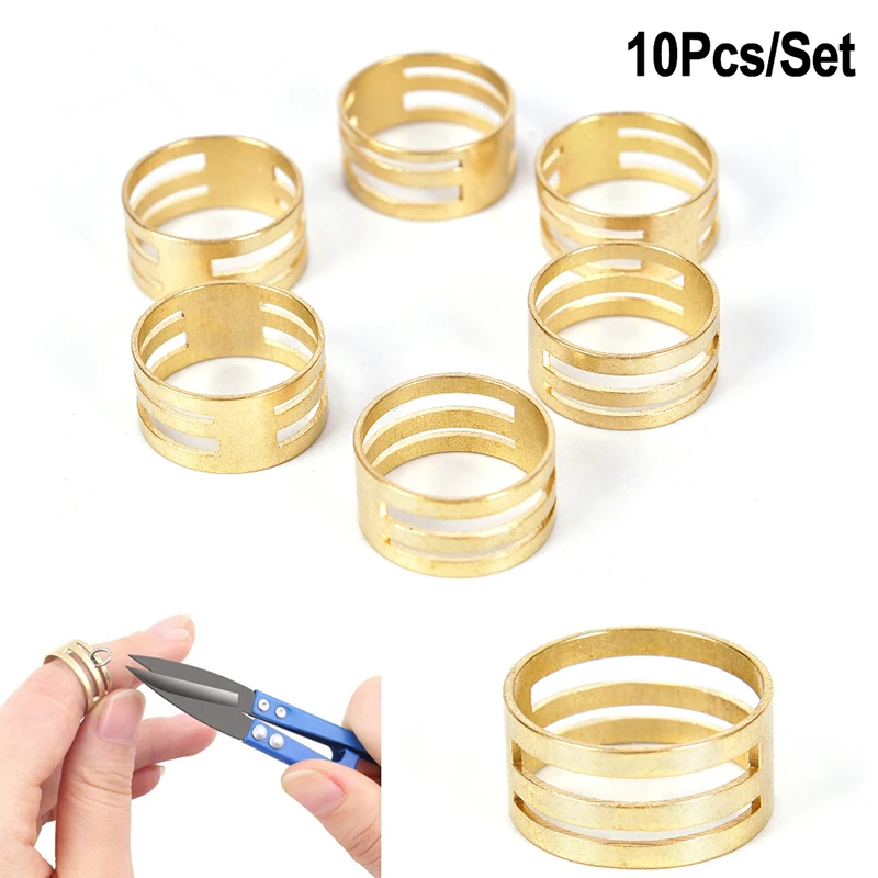 

10Pcs/Set DIY Raw Brass Jump Ring Opening Closing Finger Tools For Jewellery Making Accessories