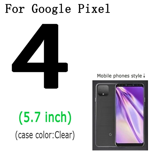 Для Google Pixel 2/Pixel 2 XL/Pixel 3/Pixel 3 XL чехол тонкий ясное прозрачное покрытие Мягкий ТПУ силиконовый телефон защитный чехол сумка - Цвет: For Google Pixel 4