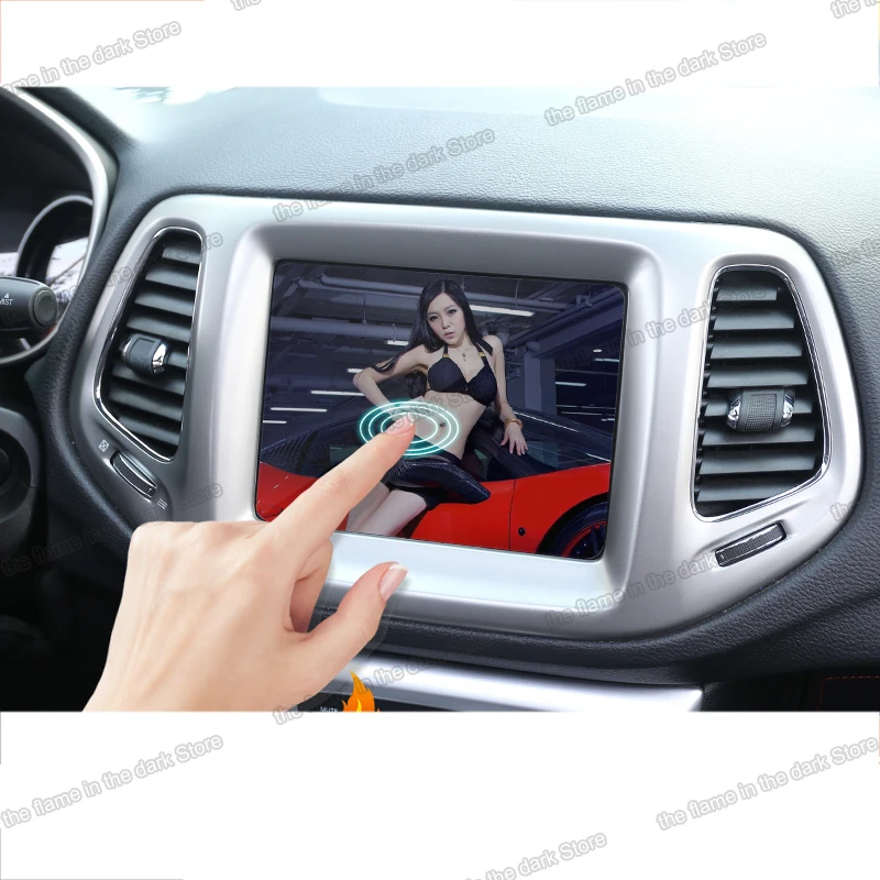 

lsrtw2017 car dashboard navigation screen protective toughened film for jeep compass 2016 2017 2018 2019