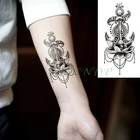 Водостойкая Временная тату-наклейка, лотос, цветок, искусственная тату флэш-тату, татуаж, запястье, нога, рука для девочек, женщин, мужчин