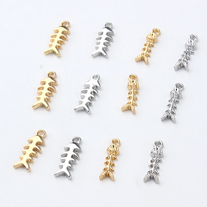 10 шт. персональные серьги в форме рыбьей кости Подвески браслет аксессуары