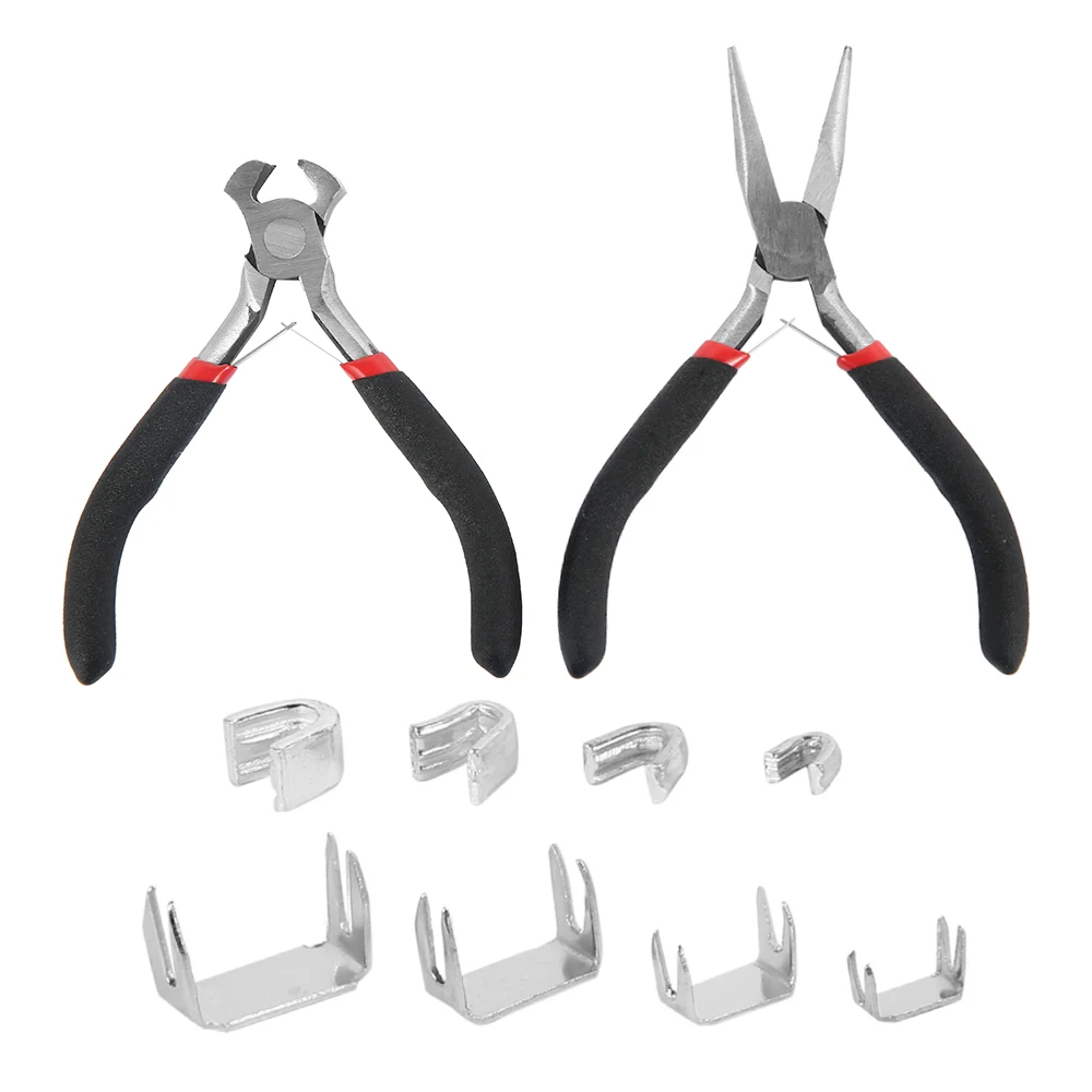 197pcs/set Zipper Replacement Head Zipper Repair Kit Install Plier Metal Lock Zip Slider Tools Pull Garment Accessories