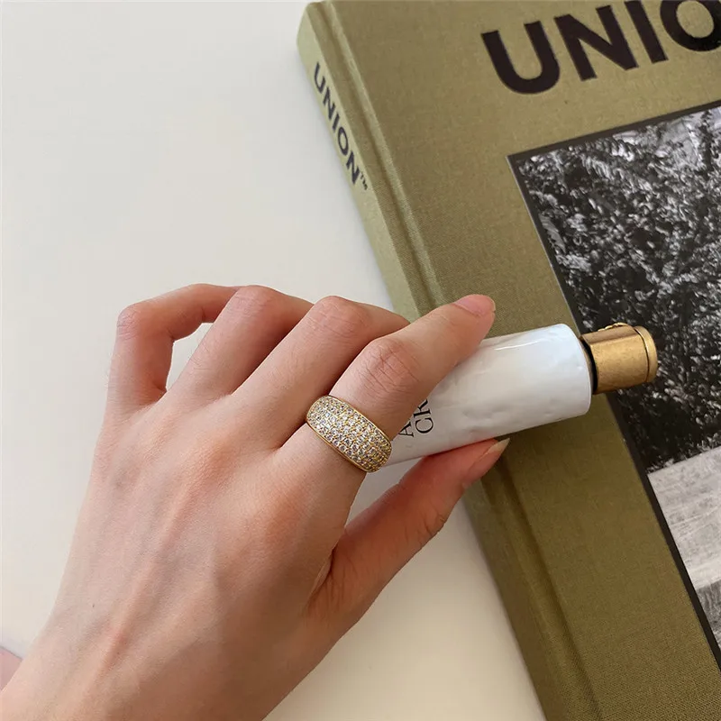 RUIYI реальные 925 стерлингового серебра Ширина глазури 18K золота ААА Циркон Кольца