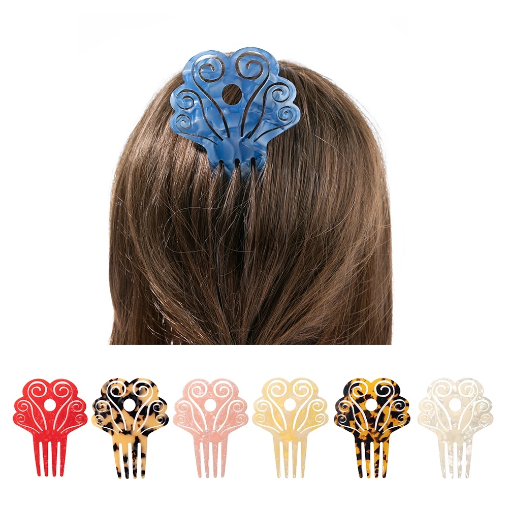 Vintage Hair Combs Acetate Hair Accessories Faux Tortoise shell Hair clips Flamenco woman Headdresses jewelry Wholesale Factory