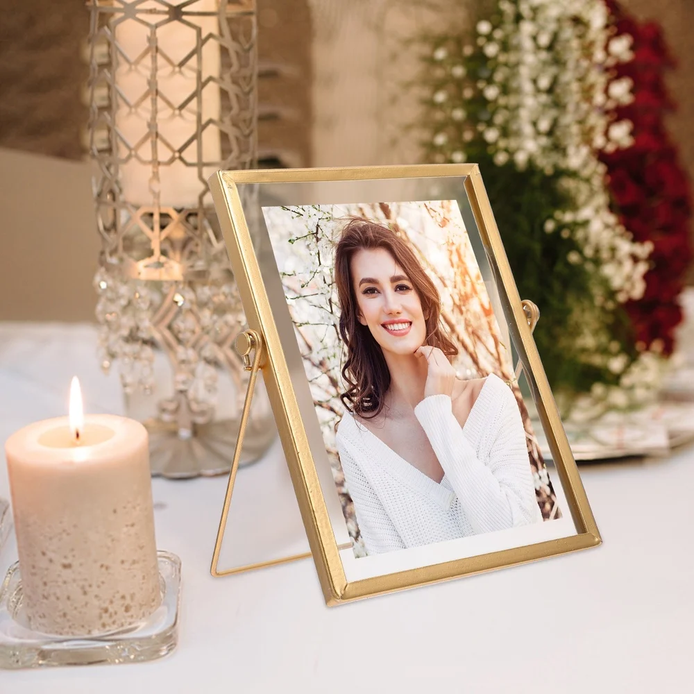 

Photo Frame Metal Picture Frame for Photos Plant Specimen Tabletop Display