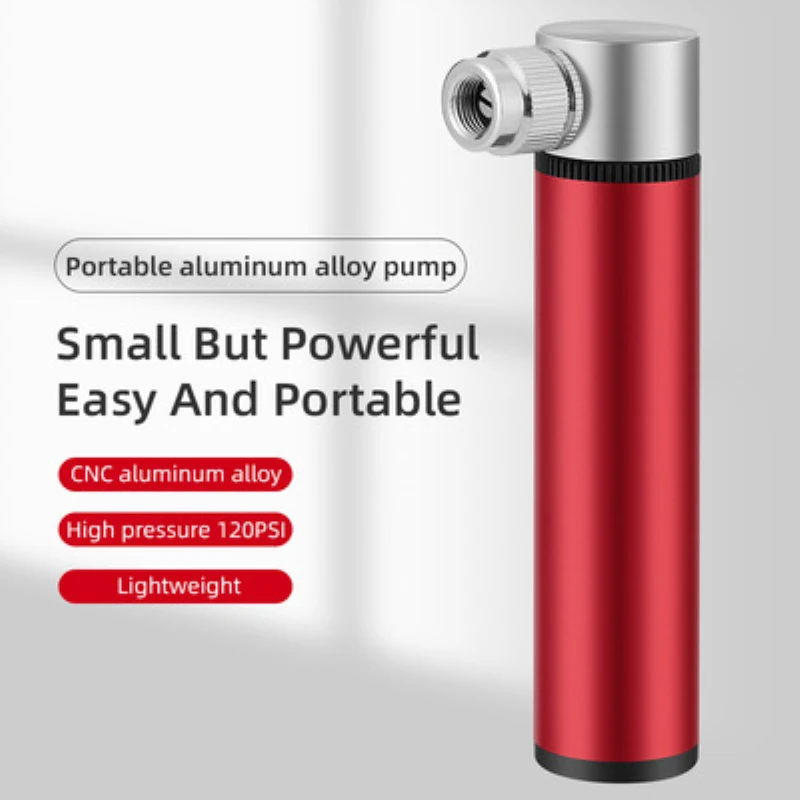 

120Psi High Pressure Pump Mini Bike Pump Aluminum Alloy Bicycle Hand Air Pump Tire Inflator Valve MTB Road Cycling Pump