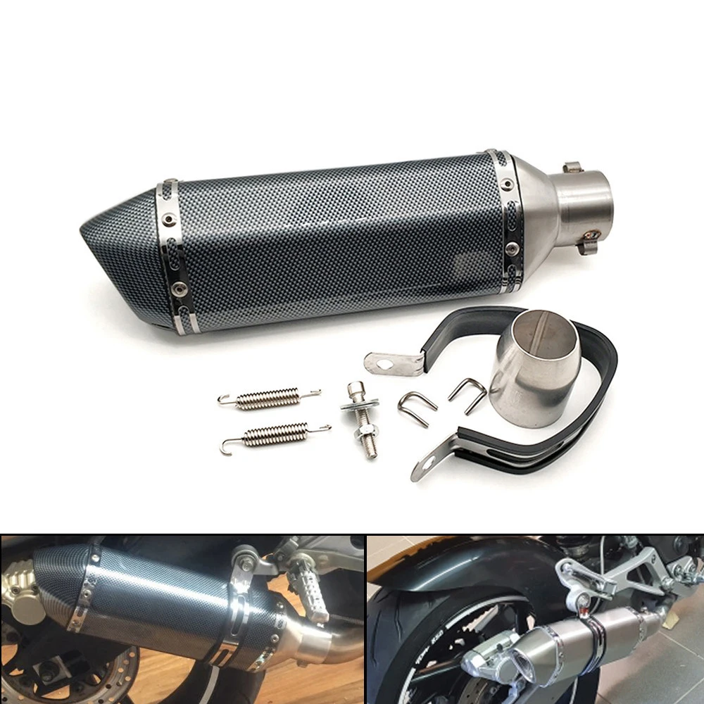 Универсальный выхлопной глушитель для мотокросса FZ6 CBR250 CB600 MT07 ATV R6 nmax CRF 230 Z750 CB400