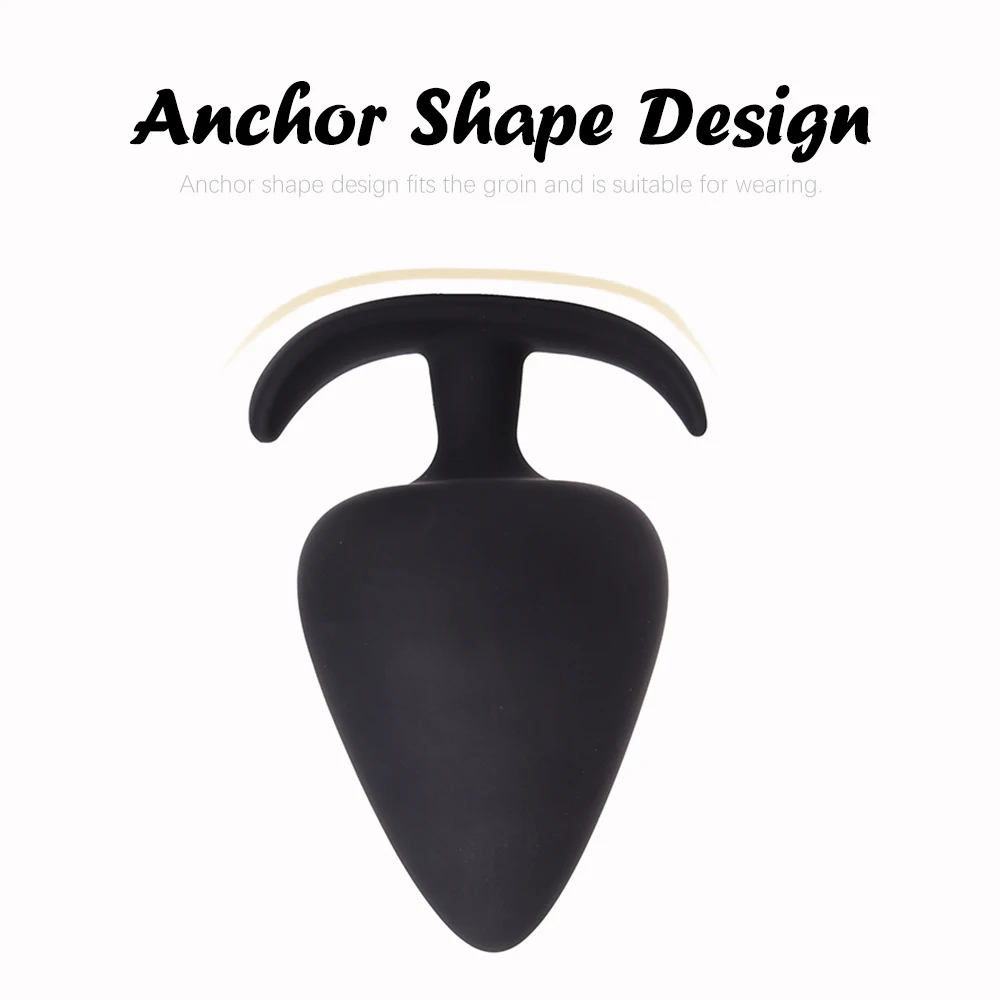 Анальная пробка силиконовая секс-игрушки черного и красного цвета массажер