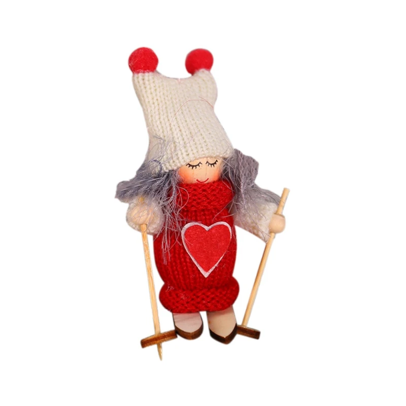 A New Year Christmas Dolls Angel Santa Claus Pendant Ornaments Christmas Tree Decorations for Home Kids Gift Craft - Цвет: A