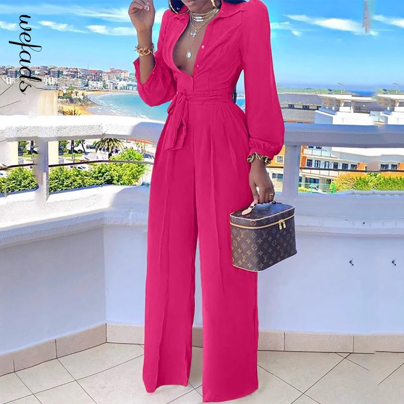 

Wefads Women Sexy Jumpsuit for Women Brown Jumpsuit Solid Color Jumpsuit Women Elegance Jumpsuits for Women 2020 Elegant