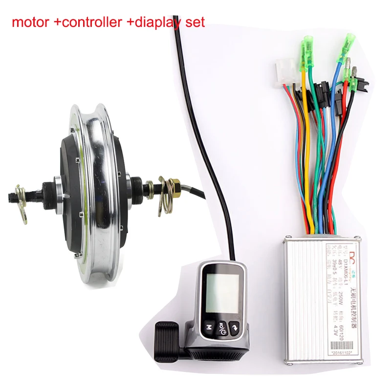 48V KIT Электровелосипед бесщеточный мотор 24 в 36 в 48 в 350 Вт Электрический мотор для велосипедного мотора колеса 12 дюймов электрическое оборудование для велосипеда lcd - Цвет: 48V KIT