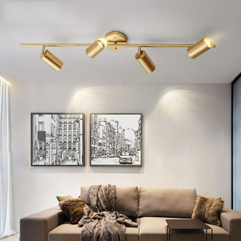 Современные золотые потолочные светильники кованые алюминиевые светодиодные