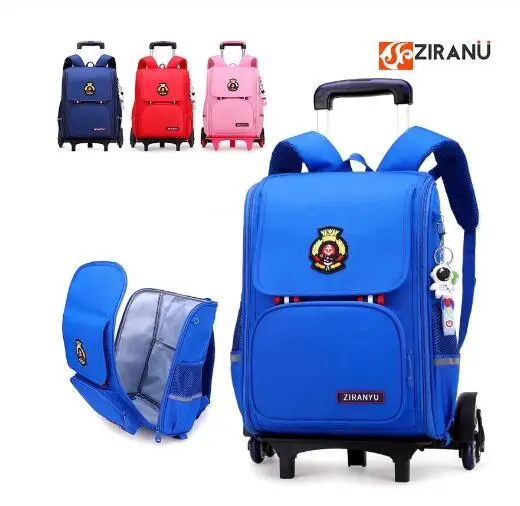Школьная сумка ZIRANYU на колесиках для девочек, школьный рюкзак на колесиках для девочек, детская сумка на колесиках с 2 колесиками и 6 колесика...