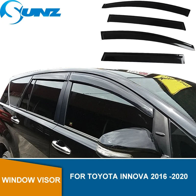 Автомобильный оконный Дефлектор козырек для Toyota innova 2016 2017 2018 Черный дверной
