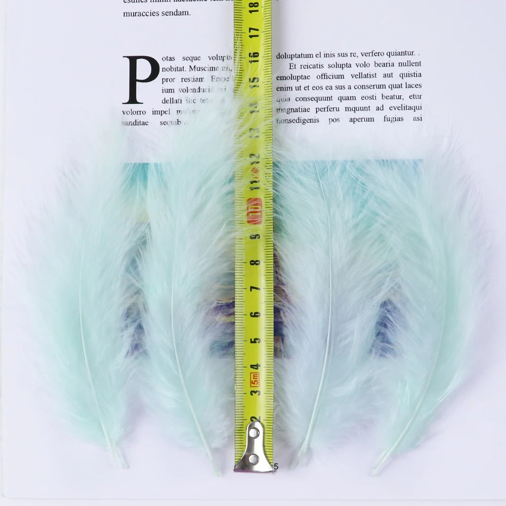 Оптовая продажа 100 шт./пакет Турция перьями пушистые мята окрашенная шлейфы