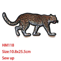 cartoon decorative patch tigercatjaguar icon embroidered applique patches for diy iron on badges stickers on backpackclothes
