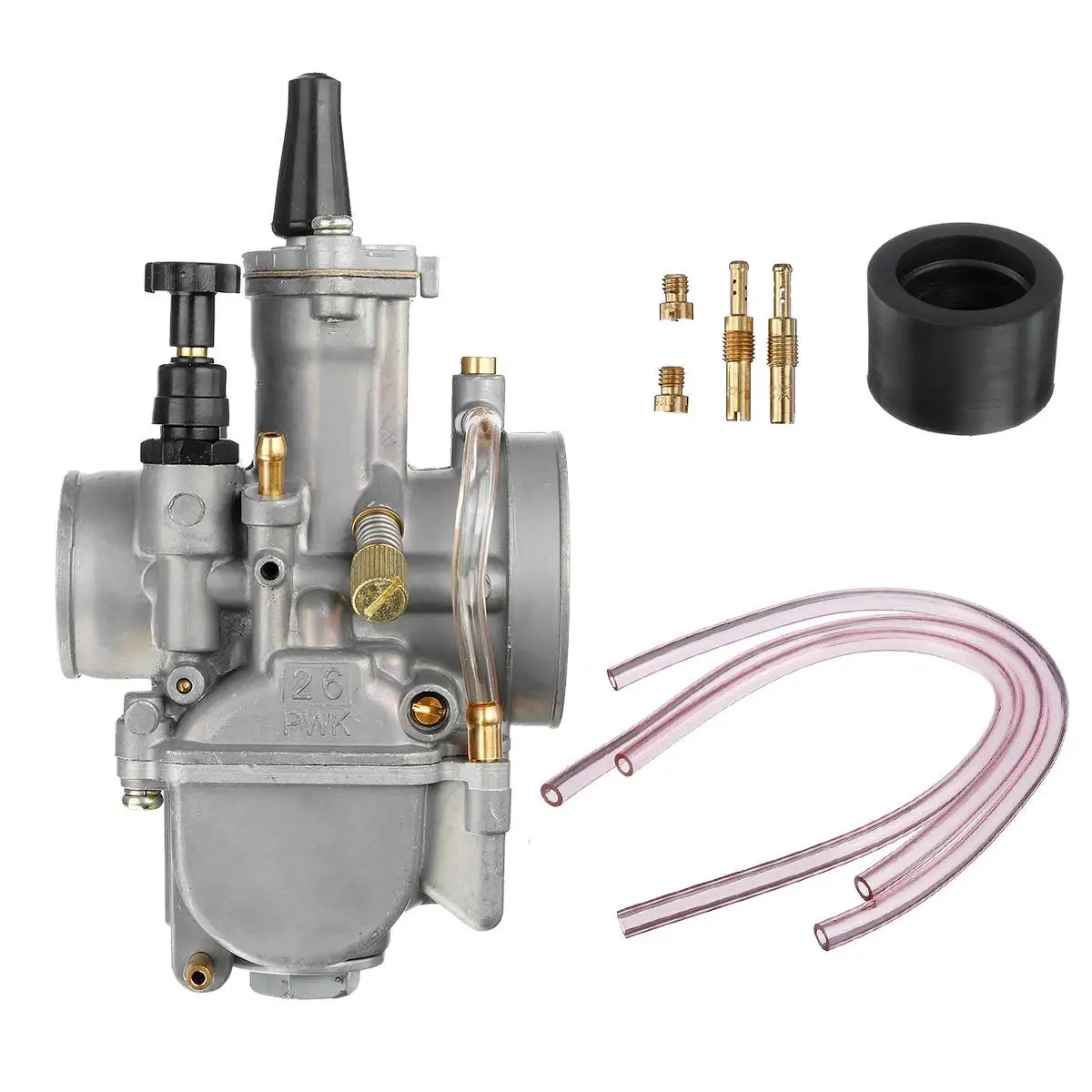 26mm Карбюратора мотоцикла универсальный Carburador Carb Мощность струи для Keihin PWK око 21/24/26/28/30/32/34 мм для 200cc до 250cc двигатель - Цвет: 26mm