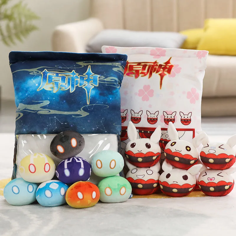 Genshin-almohada Klee de la bomba Dodoco, mu&ntilde;eco de peluche de limo, juego de coj&iacute;n Genshin Impact, accesorios de Cosplay, regalo del D&iacute;a de San Valent&iacute;n, 30cm-0