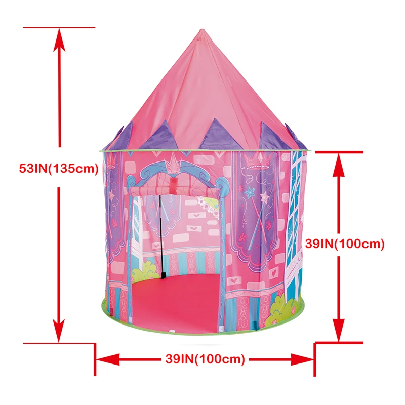 Розовая принцесса детская складная палатка для кемпинга Пляжная с сумочкой