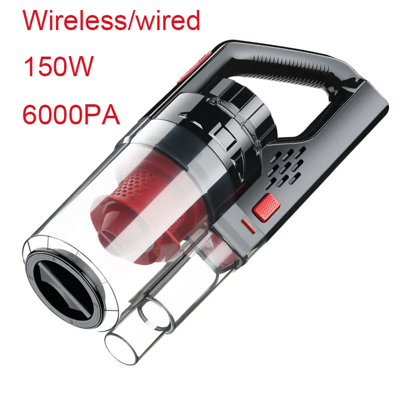 Портативный автомобильный пылесос для сухой и влажной уборки 150 Вт 6000 па с шнуром
