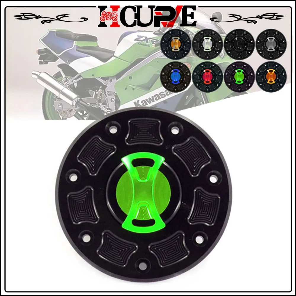 

For KAWASAKI NINJA 500 EX500 500R ZX-6R ZX-7RR ZX-9R ZRX-1100 ZX-11 Motorcycle CNC Fuel Tank Cap Gas Oil Tank Cover Petrol Cover